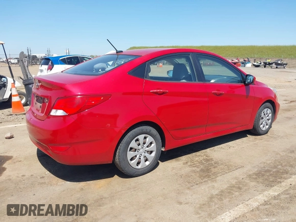2015 Hyundai Accent GLS with VIN KMHCT4AE6FU817654, listed as a IAAI auction lot 42033692 with 134,335 mi miles and . Bid and sale history available at carsss.com. Image 4.
