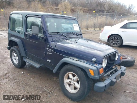 1999 Jeep Wrangler Sport with VIN 1J4FY19S9XP419330, listed as a IAAI auction lot 41913314 with 167,176 mi miles. Bid and sale history available at carsss.com. Image 1.