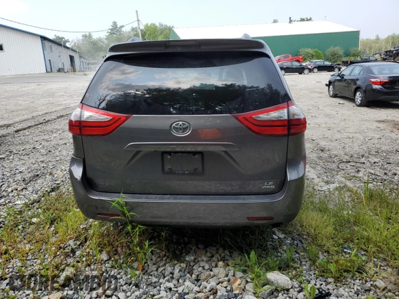 2016 Toyota Sienna LE with VIN 5TDJK3DC3GS134674, listed as a Copart auction lot 67357104 with 105,079 mi miles and Salvage Title. Bid and sale history available at carsss.com. Image 6.