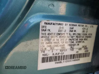 2002 Nissan Altima SE with VIN 1N4BL11DX2C146405, listed as a Copart auction lot 74374154 with 0 mi miles and Salvage Title. Bid and sale history available at carsss.com. Image 13.