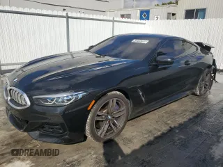 2025 BMW 8 Series 840i with VIN WBAAE4C04SCS91996, listed as a Copart auction lot 43319785 with 7,345 mi miles and Clean Title. Bid and sale history available at DreamBid. Image 1.