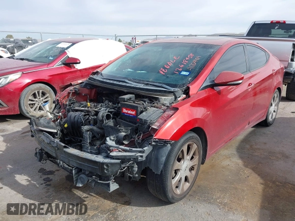 2013 Hyundai Elantra GLS z VIN KMHDH4AE5DU865858, wystawiony jako IAAI lot #41204904 z przebiegiem 79 821 mil mil oraz . Historia ofert i sprzedaży dostępna na DreamBid. Obrazek 2.