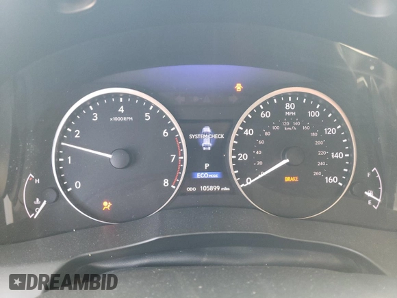 2015 Lexus ES with VIN JTHBK1GG1F2205818, listed as a Copart auction lot 52020035 with 105,899 mi miles and Salvage Title. Bid and sale history available at carsss.com. Image 9.