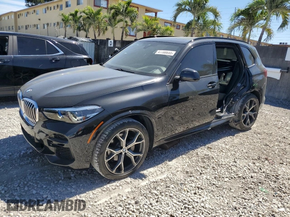 2022 BMW X5 sDrive40i with VIN 5UXCR4C06N9L04487, listed as a Copart auction lot 47788655 with 49,687 mi miles and Salvage Title. Bid and sale history available at carsss.com. Image 1.