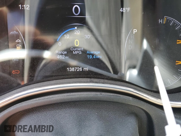 2016 Jeep Grand Cherokee Limited 75th Anniversary with VIN 1C4RJFBG2GC344181, listed as a Copart auction lot 53053525 with 138,726 mi miles and Salvage Title. Bid and sale history available at DreamBid. Image 9.