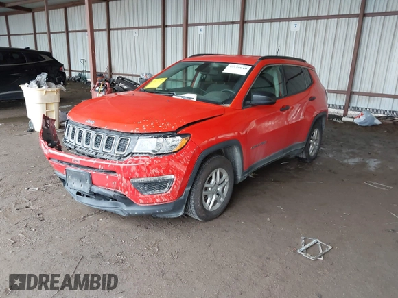 2019 Jeep Compass Sport z VIN 3C4NJCAB2KT676721, wystawiony jako IAAI lot #42116610 z przebiegiem 130 701 mil mil oraz . Historia ofert i sprzedaży dostępna na DreamBid. Obrazek 17.