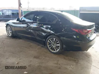 2023 Infiniti Q50 Luxe with VIN JN1EV7BR0PM542376, listed as a IAAI auction lot 41215300 with 25,792 mi miles and . Bid and sale history available at DreamBid. Image 3.