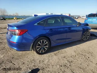 2022 Honda Civic Sedan EX with VIN 2HGFE1F77NH304744, listed as a Copart auction lot 46461315 with 59,440 mi miles and Salvage Title. Bid and sale history available at carsss.com. Image 3.