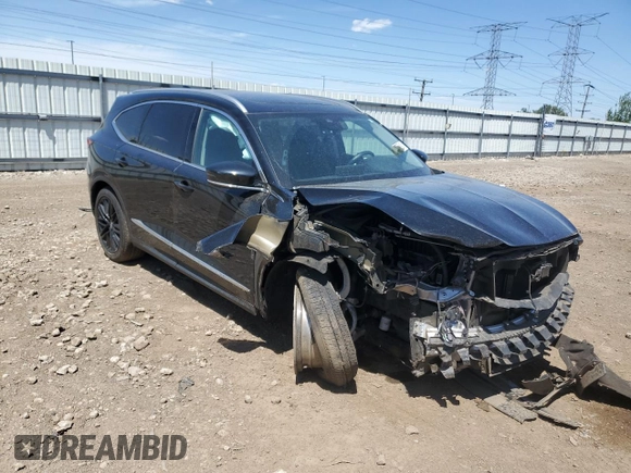 2023 Acura MDX Advance with VIN 5J8YE1H86PL031123, listed as a Copart auction lot 56765845 with 19,206 mi miles and Salvage title. Bid and sale history available at DreamBid. Image 4.