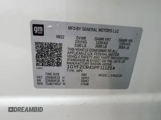 2023 Cadillac XT4 FWD Premium Luxury with VIN 1GYFZCR41PF111214, listed as a Copart auction lot 53532575 with 13,340 mi miles and Salvage Title. Bid and sale history available at carsss.com. Image 13.