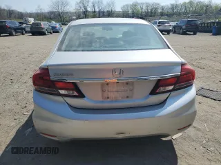 2015 Honda Civic Sedan LX with VIN 19XFB2F50FE285737, listed as a Copart auction lot 54292615 with 160,384 mi miles and Salvage Title. Bid and sale history available at carsss.com. Image 6.