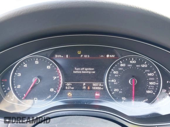 2015 Audi A6 Premium Plus z VIN WAUFGAFCXFN004840, wystawiony jako IAAI lot #41541257 z przebiegiem 163 050 mil mil oraz . Historia ofert i sprzedaży dostępna na DreamBid. Obrazek 7.