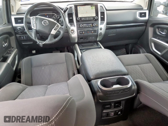 2021 Nissan Titan SV with VIN 1N6AA1EF0MN512559, listed as a Copart auction lot 61561305 with 31,344 mi miles and Salvage title. Bid and sale history available at DreamBid. Image 8.