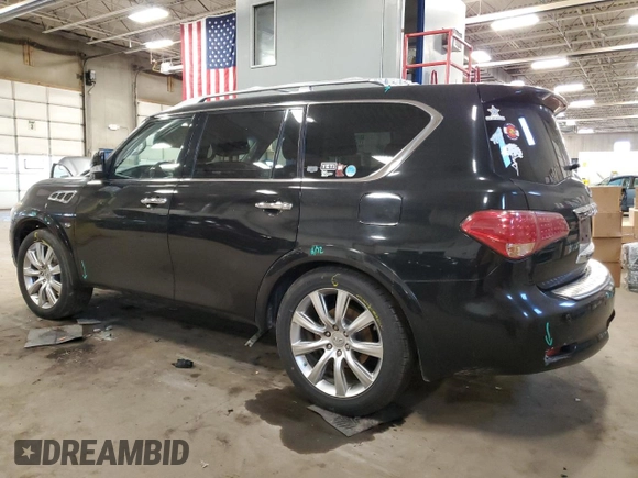 2014 Infiniti QX80 with VIN JN8AZ2NE9E9063812, listed as a Copart auction lot 49495815 with 170,290 mi miles and Salvage Title. Bid and sale history available at carsss.com. Image 2.