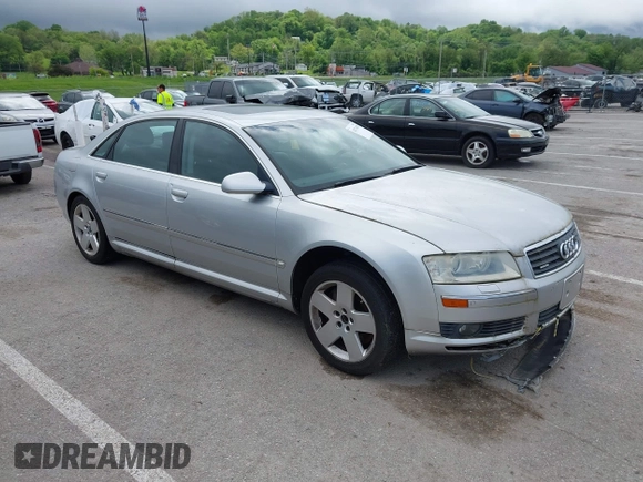 2004 Audi A8 L with VIN WAUML44E64N017817, listed as a IAAI auction lot 42174870 with 1 mi miles. Bid and sale history available at carsss.com. Image 1.