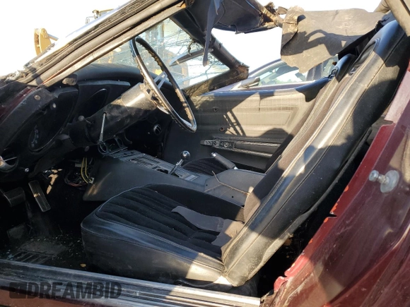 1969 Chevrolet Corvette z VIN 194679S736550, wystawiony jako Copart lot #51850155 z przebiegiem 60 821 mil mil oraz Szkoda całkowita • Salvage title. Historia ofert i sprzedaży dostępna na DreamBid. Obrazek 7.
