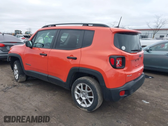 2021 Jeep Renegade Upland Edition with VIN ZACNJDAB4MPN34528, listed as a IAAI auction lot 41739558 with 37,968 mi miles. Bid and sale history available at carsss.com. Image 3.