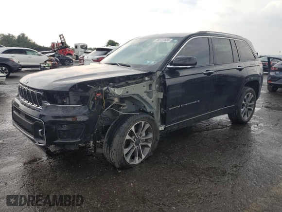 2022 Jeep Grand Cherokee Overland with VIN 1C4RJHDG0N8626912, listed as a Copart auction lot 60131635 with 39,147 mi miles and Salvage title. Bid and sale history available at DreamBid. Image 1.