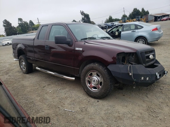 2005 Ford F-150 STX with VIN 1FTRX12W55KB45878, listed as a Copart auction lot 66160994 with 128,212 mi miles and Salvage Title. Bid and sale history available at carsss.com. Image 4.