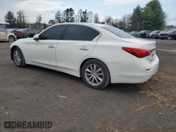 2015 Infiniti Q50 Premium with VIN JN1BV7AR1FM394225, listed as a Copart auction lot 52984735 with 128,305 mi miles and Salvage Title. Bid and sale history available at carsss.com. Image 2.