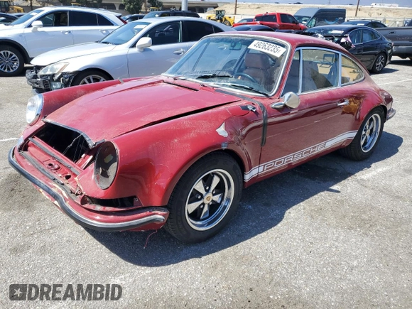 1969 Porsche 911 with VIN 119200792, listed as a Copart auction lot 49263235 with 9,446 mi miles and Salvage title. Bid and sale history available at DreamBid. Image 1.