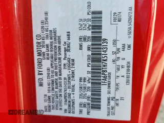 2019 Ford Mustang EcoBoost z VIN 1FA6P8TH7K5143139, wystawiony jako Copart lot #61650975 z przebiegiem 76 223 mil mil oraz Szkoda całkowita • Salvage title. Historia ofert i sprzedaży dostępna na DreamBid. Obrazek 13.