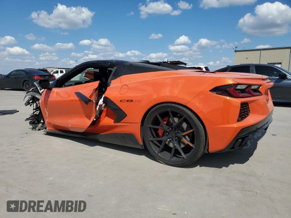 2021 Chevrolet Corvette 2LT with VIN 1G1YB3D45M5108742, listed as a Copart auction lot 72180074 with 0 mi miles and Salvage Title. Bid and sale history available at carsss.com. Image 2.