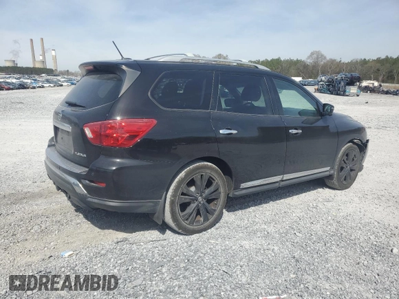2017 Nissan Pathfinder Platinum with VIN 5N1DR2MN4HC902813, listed as a Copart auction lot 49719415 with 117,231 mi miles and Salvage Title. Bid and sale history available at carsss.com. Image 3.