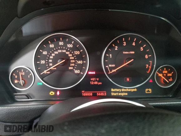 2014 BMW 3 Series 328i xDrive with VIN WBA3G7C50EKN37632, listed as a Copart auction lot 54827855 with 169,008 mi miles and Clean title. Bid and sale history available at DreamBid. Image 9.