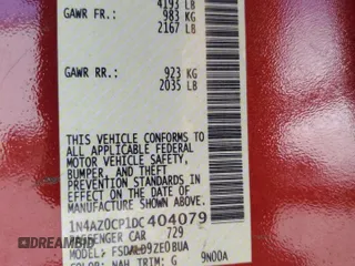 2013 Nissan LEAF SV with VIN 1N4AZ0CP1DC404079, listed as a Copart auction lot 54011245 with 76,944 mi miles and Clean Title. Bid and sale history available at carsss.com. Image 12.