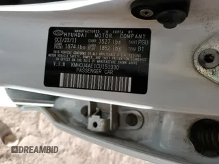 2012 Hyundai Accent GLS with VIN KMHCU4AE1CU151330, listed as a Copart auction lot 47549425 with 159,696 mi miles and Salvage Title. Bid and sale history available at carsss.com. Image 13.