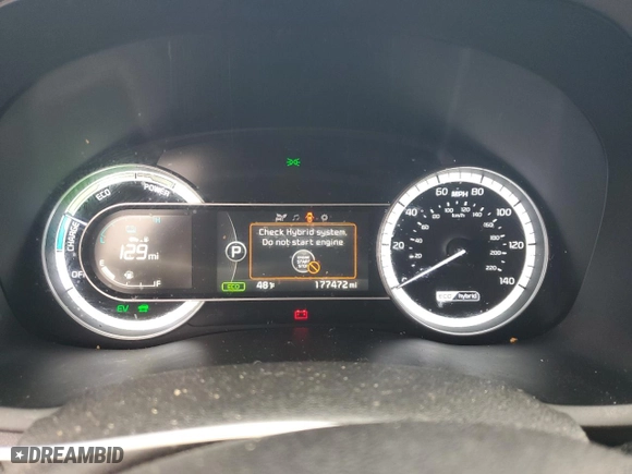 2017 Kia Niro EX with VIN KNDCC3LC5H5069549, listed as a Copart auction lot 52668805 with 177,472 mi miles and Clean Title. Bid and sale history available at carsss.com. Image 9.