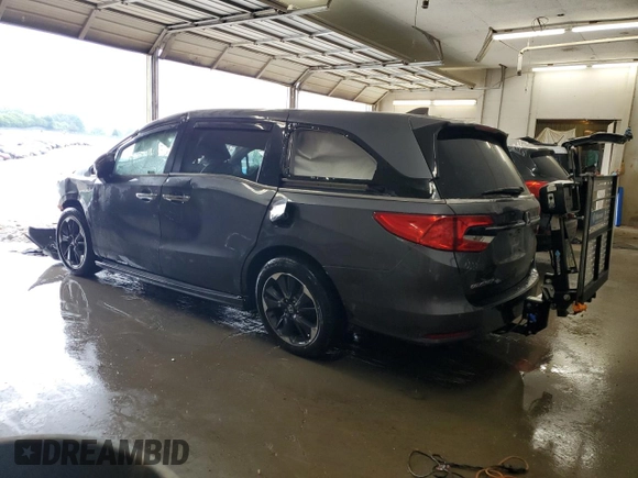 2023 Honda Odyssey Elite with VIN 5FNRL6H98PB056770, listed as a Copart auction lot 56984055 with Not provided miles and Salvage title. Bid and sale history available at DreamBid. Image 2.