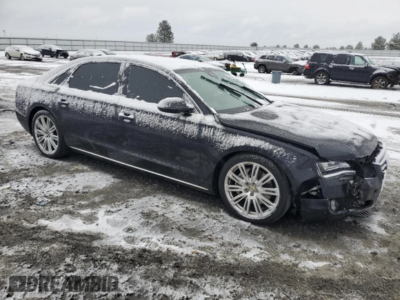 2014 Audi A8 L 3.0T with VIN WAURGAFD1EN002981, listed as a Copart auction lot 87282884 with 106,763 mi miles and Salvage Title. Bid and sale history available at carsss.com. Image 4.