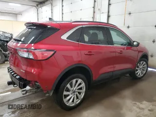 2022 Ford Escape Titanium with VIN 1FMCU9J92NUB45698, listed as a Copart auction lot 54435835 with 11,417 mi miles and Salvage title. Bid and sale history available at DreamBid. Image 3.