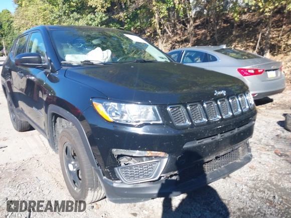 2021 Jeep Compass Sport with VIN 3C4NJDAB9MT591500, listed as a IAAI auction lot 40517034 with 58,230 mi miles and . Bid and sale history available at DreamBid. Image 12.