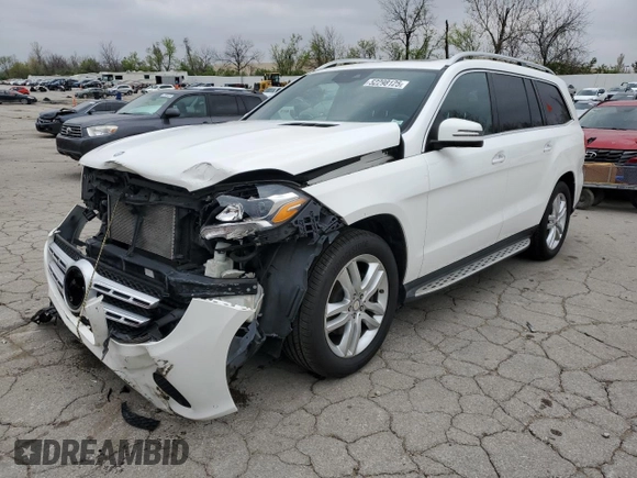 2017 Mercedes-Benz GLS 450 with VIN 4JGDF6EE2HA793911, listed as a Copart auction lot 52298125 with 99,274 mi miles and Salvage Title. Bid and sale history available at DreamBid. Image 1.