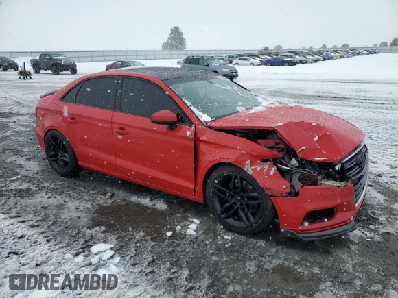 2017 Audi A3 Sedan Premium with VIN WAUAUGFF4H1036323, listed as a Copart auction lot 45706635 with 88,266 mi miles and Salvage Title. Bid and sale history available at carsss.com. Image 4.