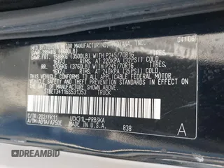 2006 Toyota Tundra SR5 with VIN 5TBET34116S531353, listed as a IAAI auction lot 41936220 with 127,088 mi miles and . Bid and sale history available at DreamBid. Image 9.