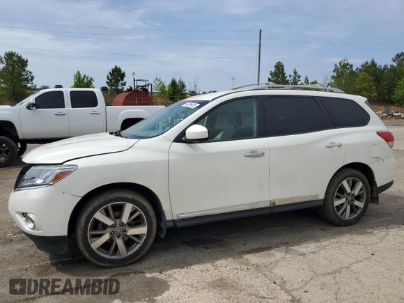 2013 Nissan Pathfinder Platinum with VIN 5N1AR2MMXDC602567, listed as a Copart auction lot 54296405 with 231,298 mi miles and Clean Title. Bid and sale history available at carsss.com. Image 1.