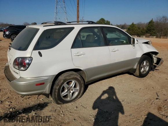 2001 Lexus RX 300 with VIN JTJHF10U410171424, listed as a Copart auction lot 46814695 with 286,938 mi miles and Salvage Title. Bid and sale history available at carsss.com. Image 3.