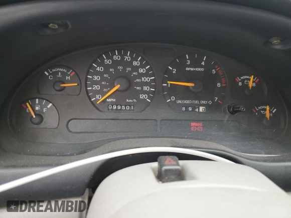 1997 Ford Mustang with VIN 1FALP4042VF198111, listed as a Copart auction lot 44245505 with 99,501 mi miles and Salvage Title. Bid and sale history available at carsss.com. Image 9.