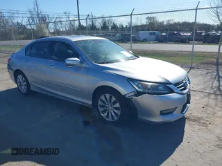 2014 Honda Accord EX-L with VIN 1HGCR2F82EA238446, listed as a IAAI auction lot 41861972 with 75,863 mi miles and . Bid and sale history available at carsss.com. Image 1.