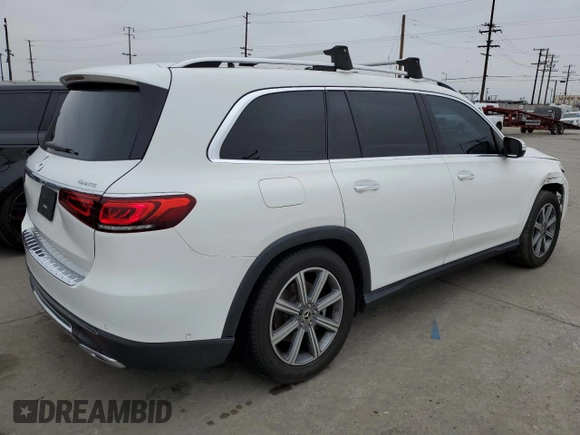 2021 Mercedes-Benz GLS with VIN 4JGFF5KE2MA407859, listed as a Copart auction lot 55323765 with 49,045 mi miles and Salvage Title. Bid and sale history available at carsss.com. Image 3.