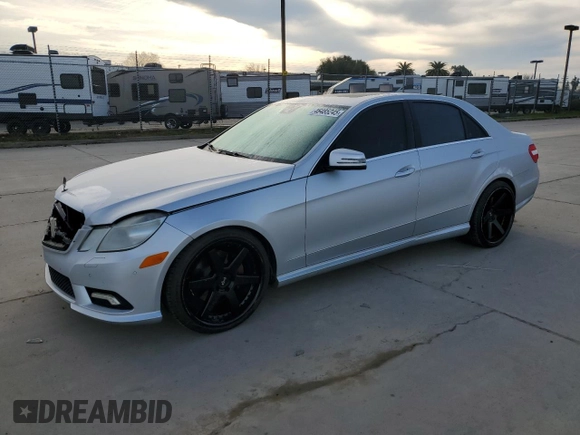 2010 Mercedes-Benz E 350 Luxury with VIN WDDHF5GB4AA196547, listed as a Copart auction lot 46485245 with 126,400 mi miles and Salvage Title. Bid and sale history available at carsss.com. Image 1.