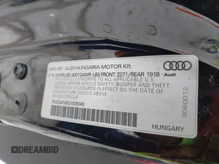 2016 Audi TT 2.0T z VIN TRUC5AFV8G1009045, wystawiony jako IAAI lot #41994710 z przebiegiem 118 844 mil mil oraz . Historia ofert i sprzedaży dostępna na DreamBid. Obrazek 9.