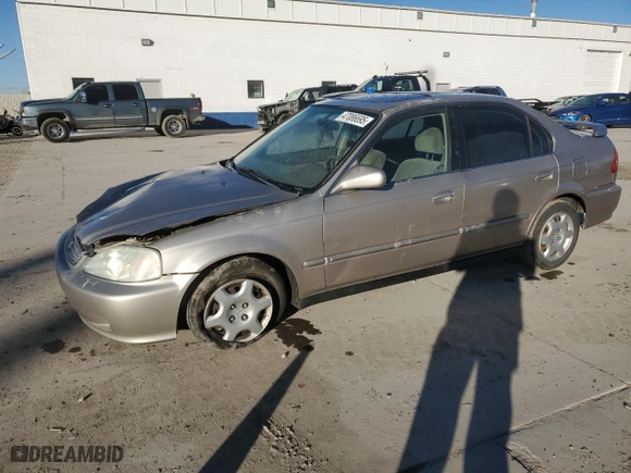 2000 Honda Civic EX with VIN 1HGEJ8644YL028293, listed as a Copart auction lot 47086695 with 278,884 mi miles and Salvage Title. Bid and sale history available at carsss.com. Image 1.
