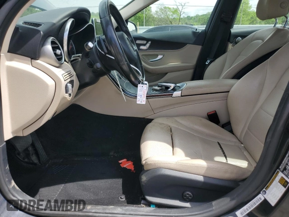 2015 Mercedes-Benz C-Class C 300 Luxury with VIN 55SWF4KB7FU064561, listed as a Copart auction lot 52489215 with 185,244 mi miles and Salvage Title. Bid and sale history available at carsss.com. Image 7.