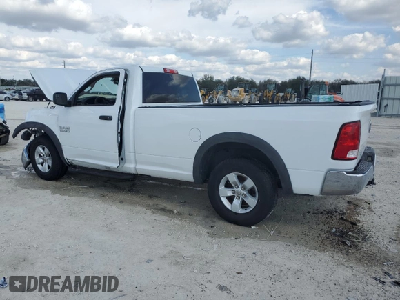 2017 Ram 1500 Tradesman with VIN 3C6JR6DG7HG687190, listed as a Copart auction lot 43698295 with 23,997 mi miles and Salvage title. Bid and sale history available at DreamBid. Image 2.