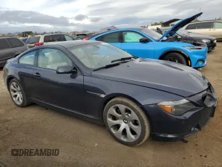2007 BMW 6 Series 650i with VIN WBAEH13577CR46470, listed as a Copart auction lot 81734804 with 173,548 mi miles and Salvage Title. Bid and sale history available at carsss.com. Image 4.